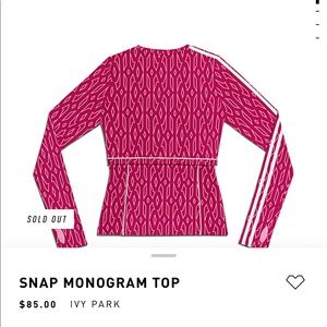 Ivy Park icy park pink bold xs top